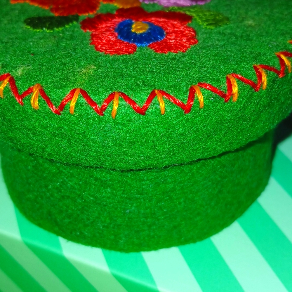 Embroidered Trinket Box - Picture 2 of 14